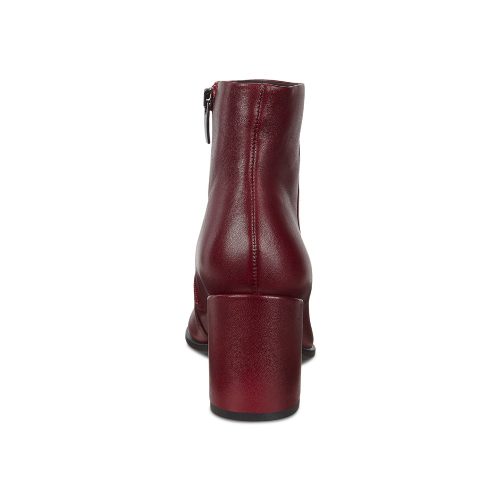 Womens Boots - ECCO Shape 60 Squared Zippered - Burgundy - 0147WSCPA